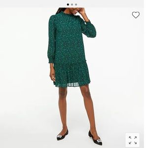 Jcrew Factory Smocked Drop Waist Mini Dress